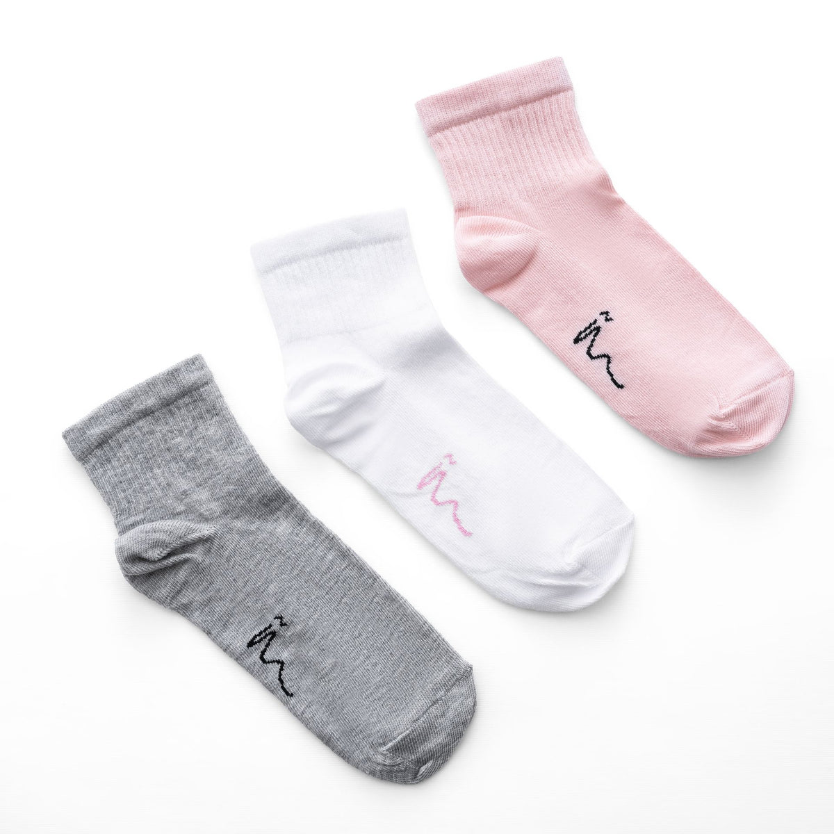 Girls' WH-RO-GR Half 3-Piece Socks