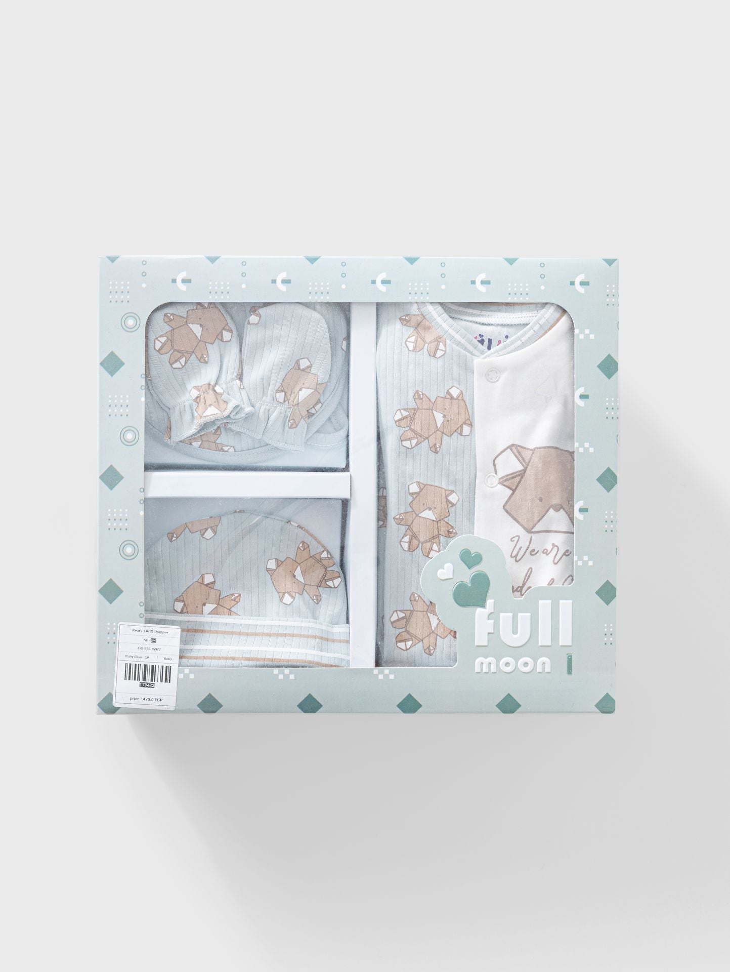 Ninos Kids storeBears 4PCS RomperRompers & SleepsuitsFull Moon