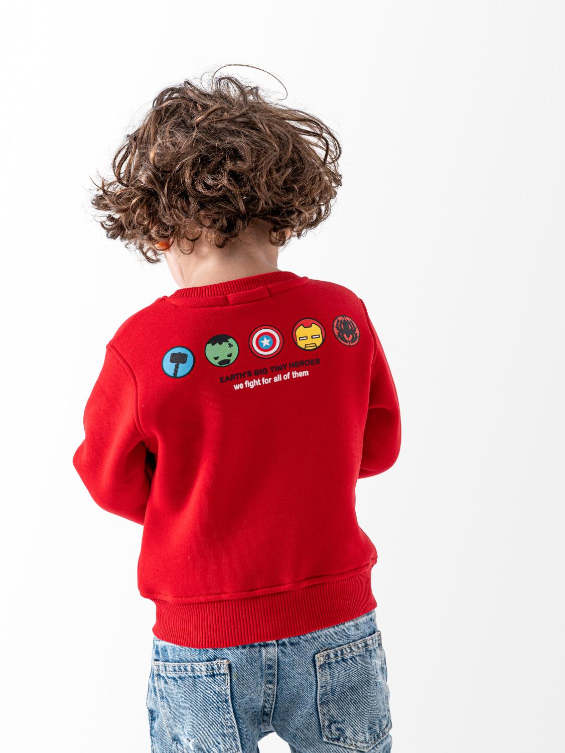 Ninos Kids storeBoys' Red Super Heroes SweatshirtSweatshirtsNINOS
