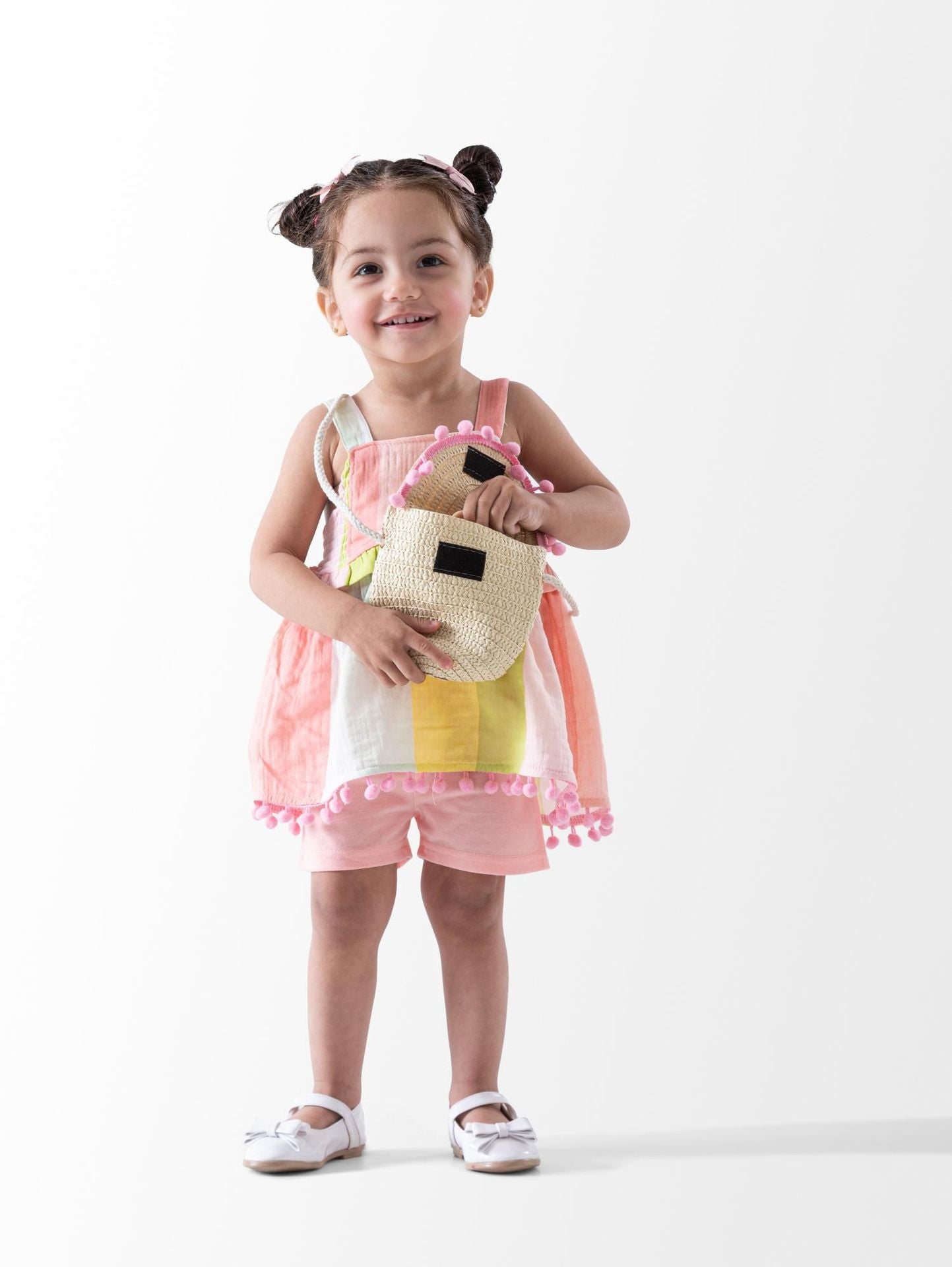 Colorful Dress with Bag