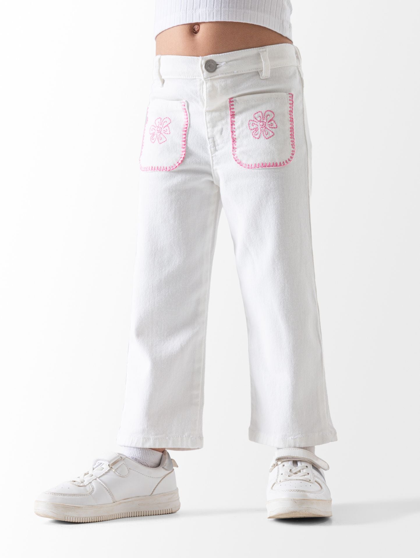 Flower Gabardine Pants