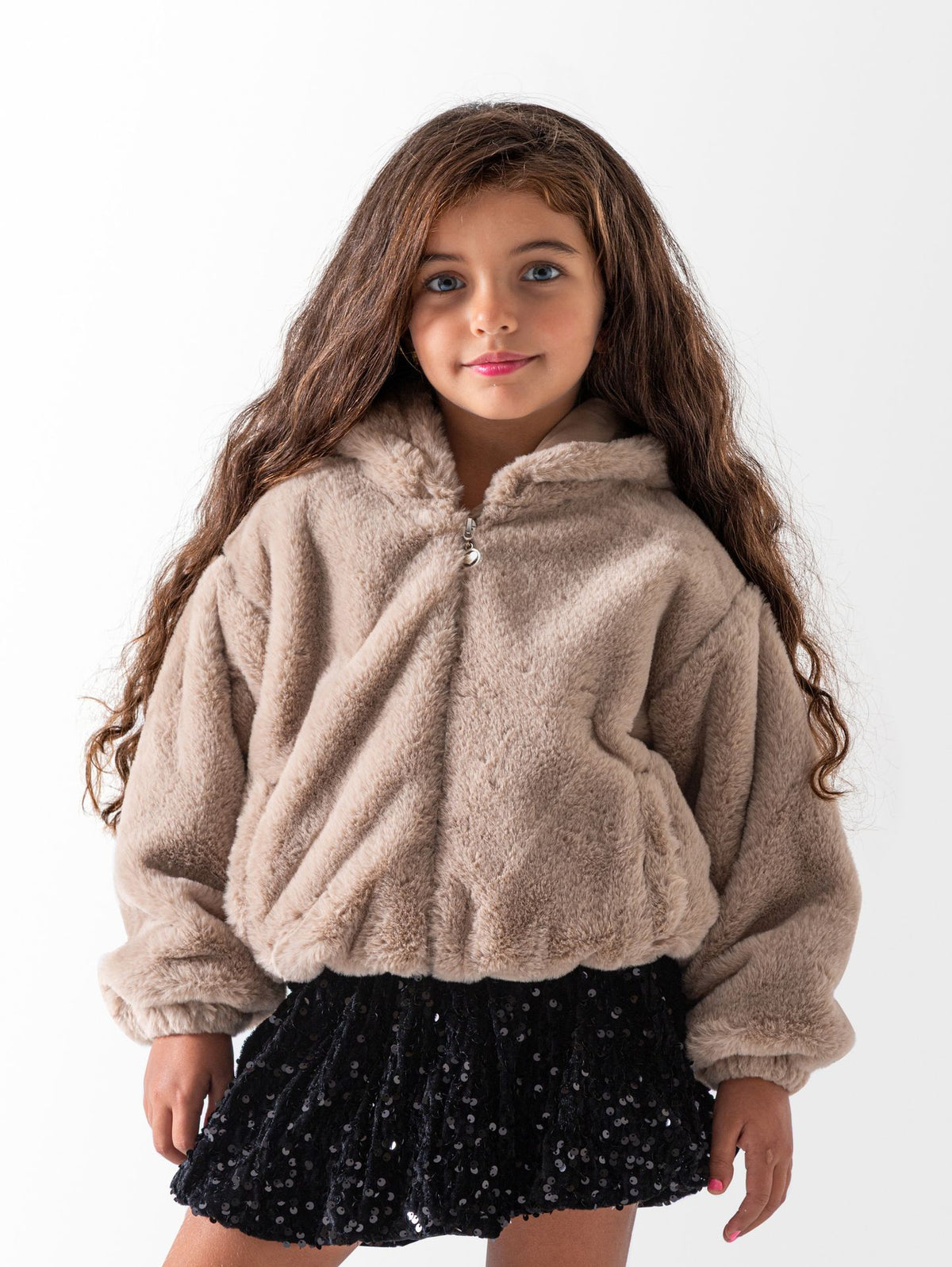 Ninos Kids storeGirls' Coffe Faux Fur JacketJacketsNINOS