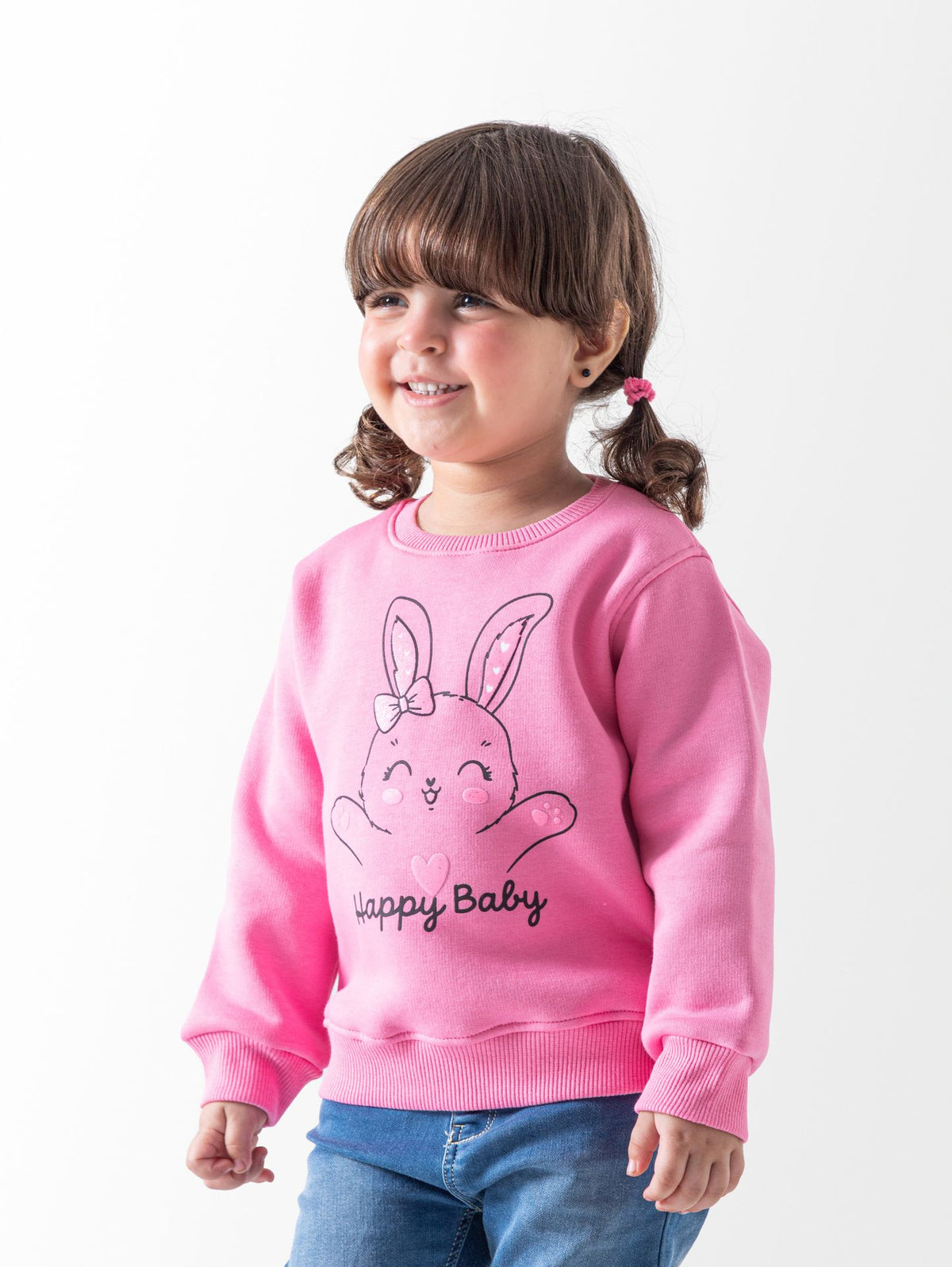 Ninos Kids storeBaby Girls' Pink Rabbite SweatshirtSweatshirtsNINOS