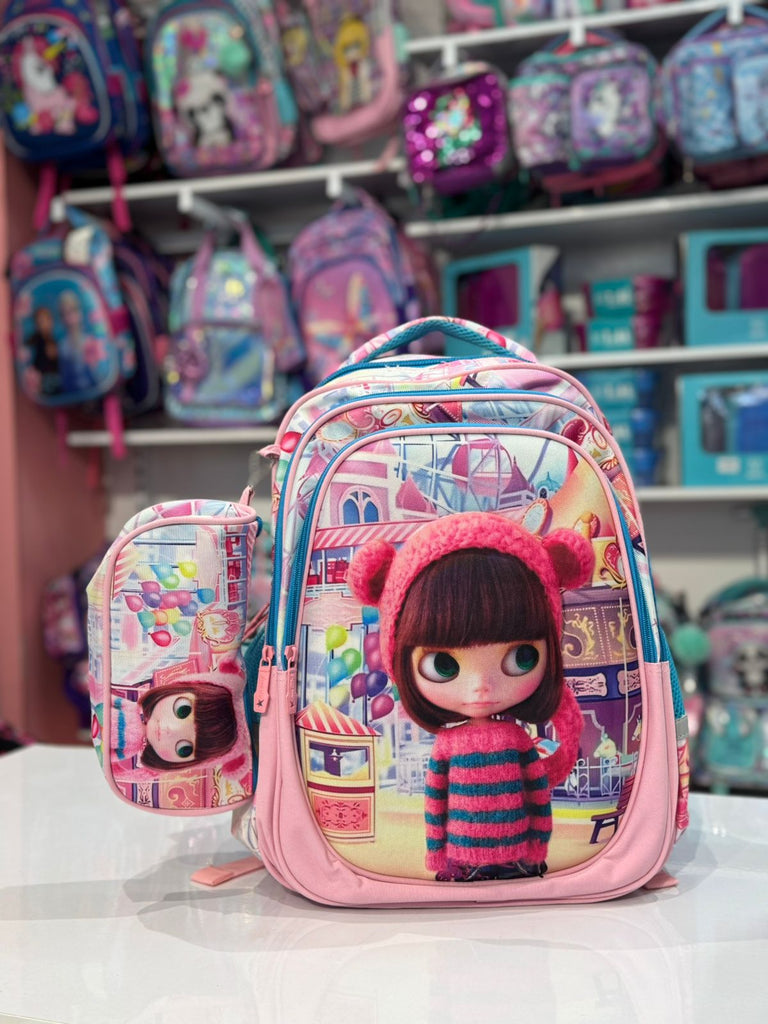 Ninos Kids storeCute Girl 2PCS School BagBack Bag شنطه مدرسة ظهرJasmin