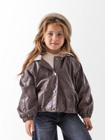Ninos Kids storeGirls' Brown Leather JacketJacketsNINOS