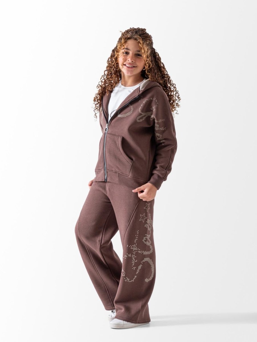 Ninos Kids storeGirls' Brown Strass 3-Piece Pyjama SetPajamasGROUP FIVE