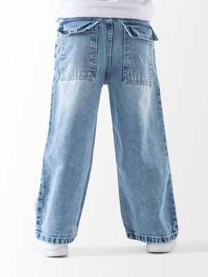 Wide Leg Jeans Trousers