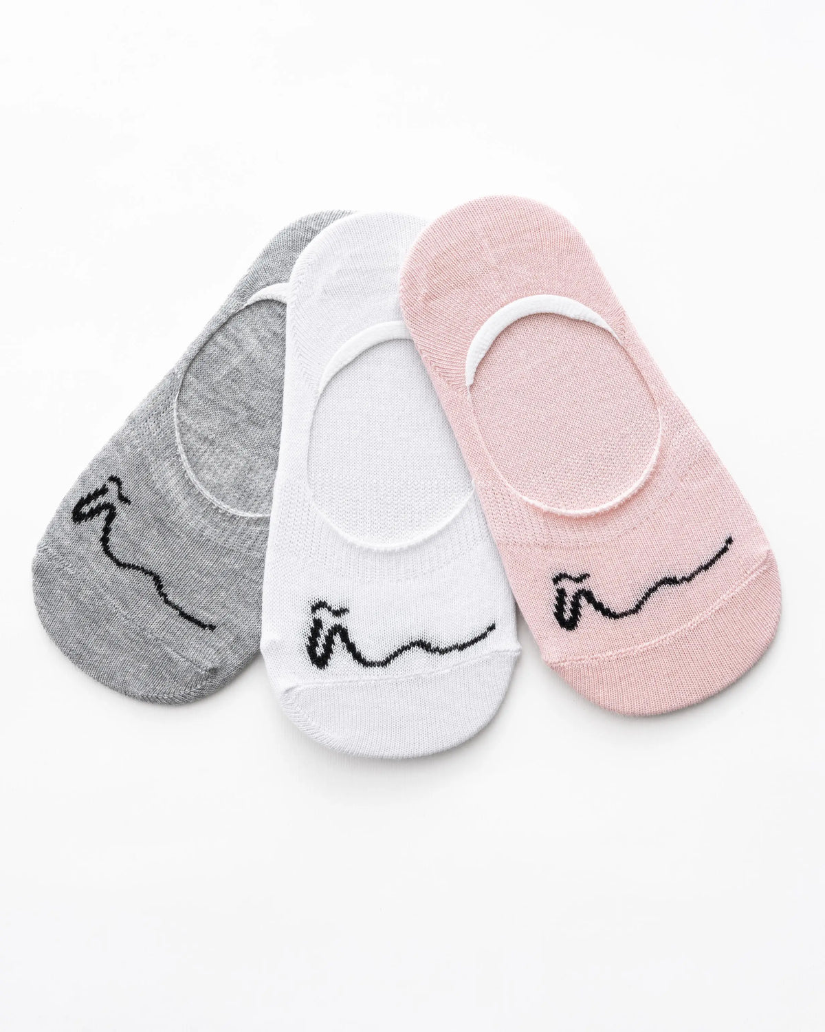 Girls' PI-WH-GR Invisible Socks