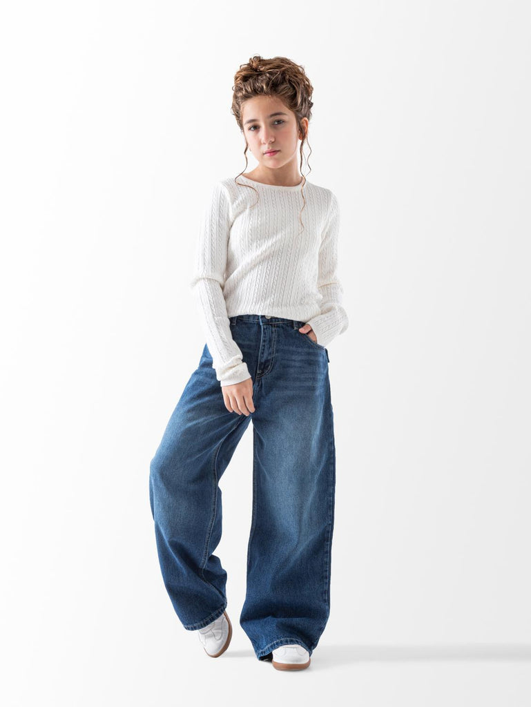 Wide Leg Jeans Trousers