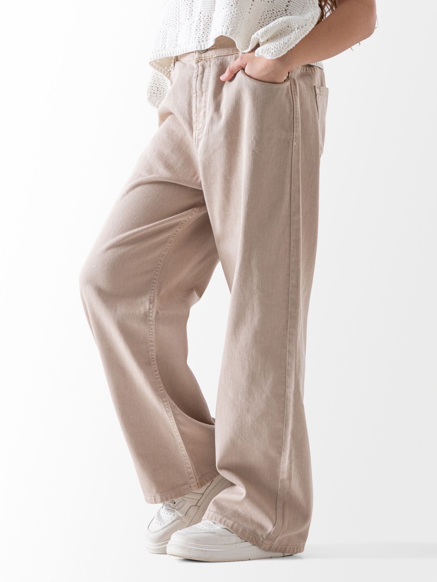 Wide Leg Gabardine Pant