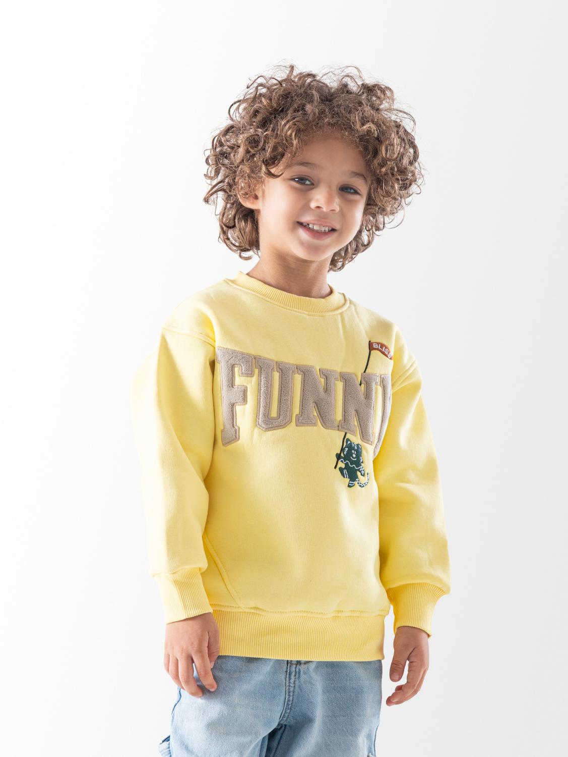Ninos Kids storeBoys' Yellow Funny SweatshirtSweatshirtsNINOS