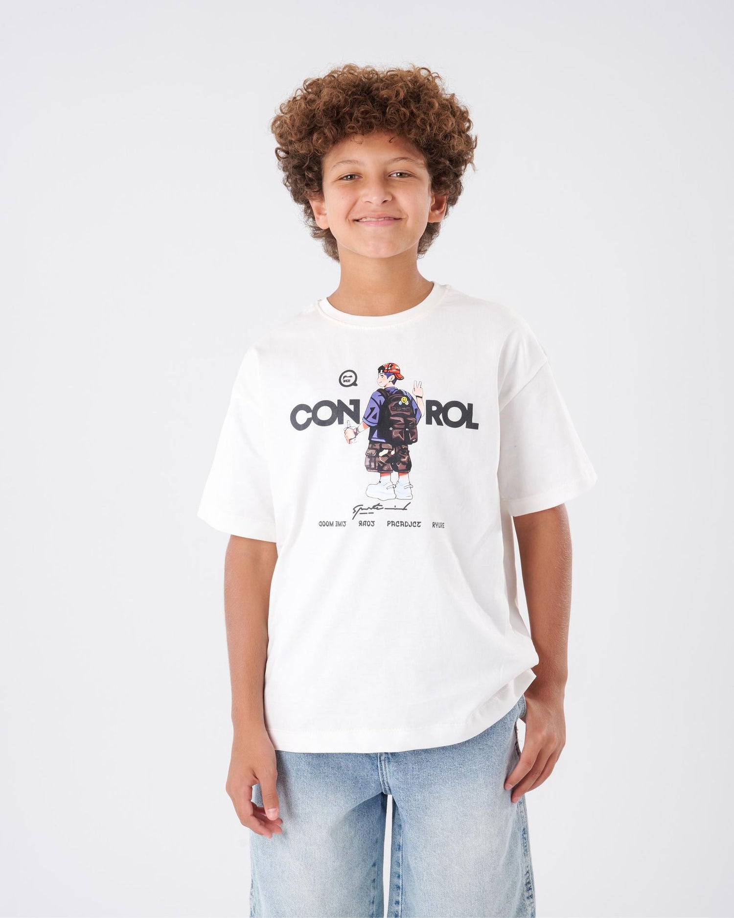 Boys' White Control T-Shirt