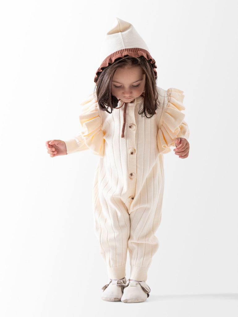 Ninos Kids storeRuffles Knitted RomperRompers & SleepsuitsGeneric