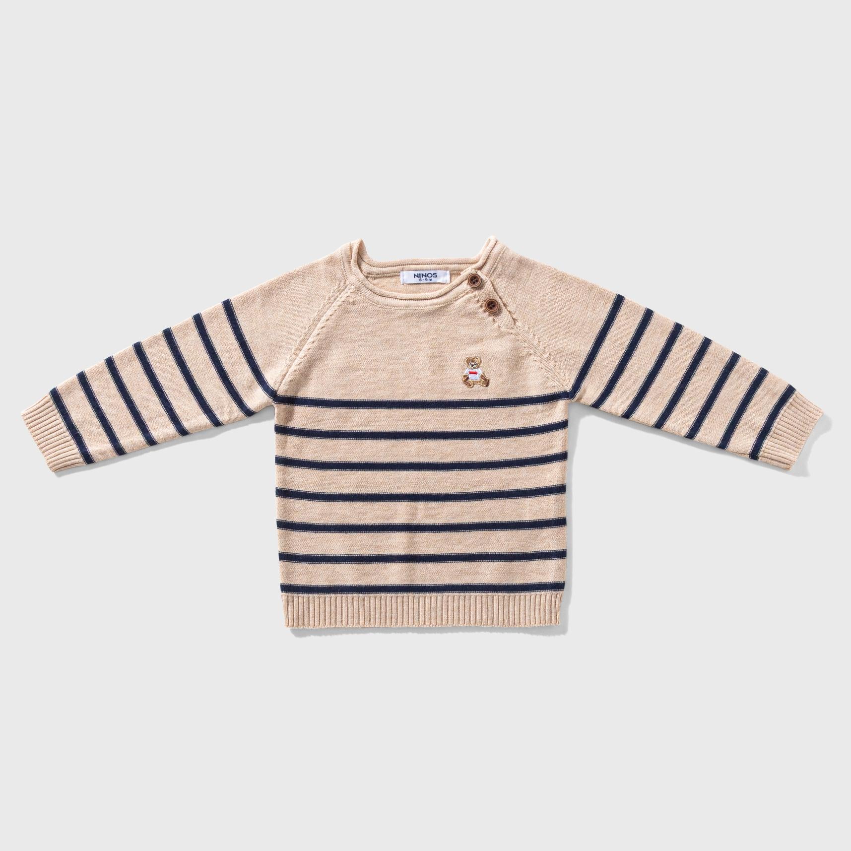 Ninos Kids storeStriped Bear PulloverKnitwearNINOS