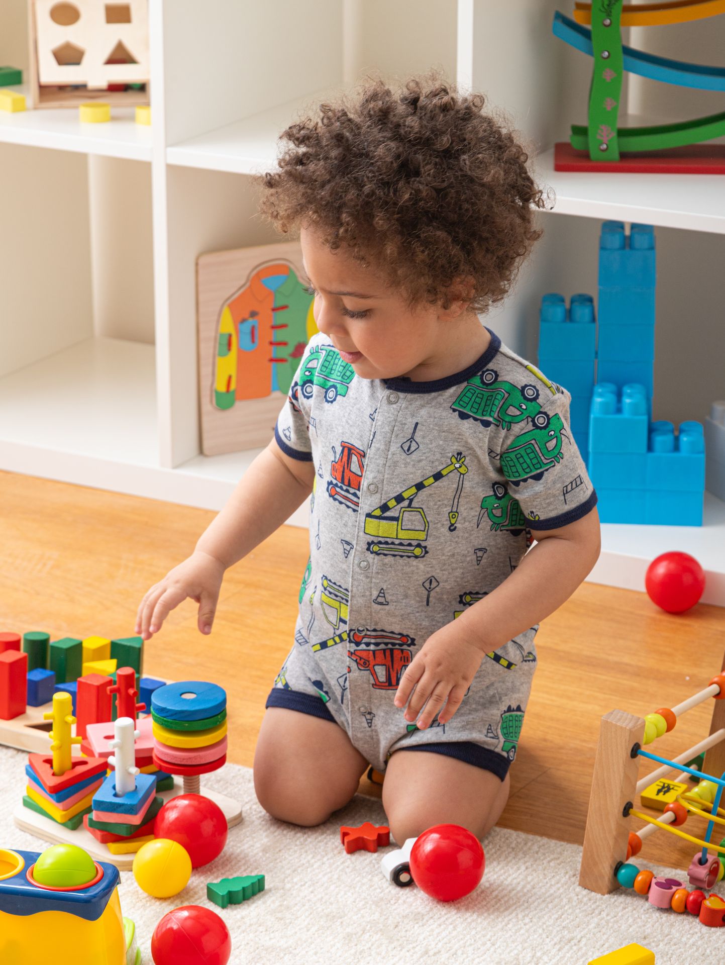 Ninos Kids storeTrucks Snap Up RomperRompers & SleepsuitsGeneric