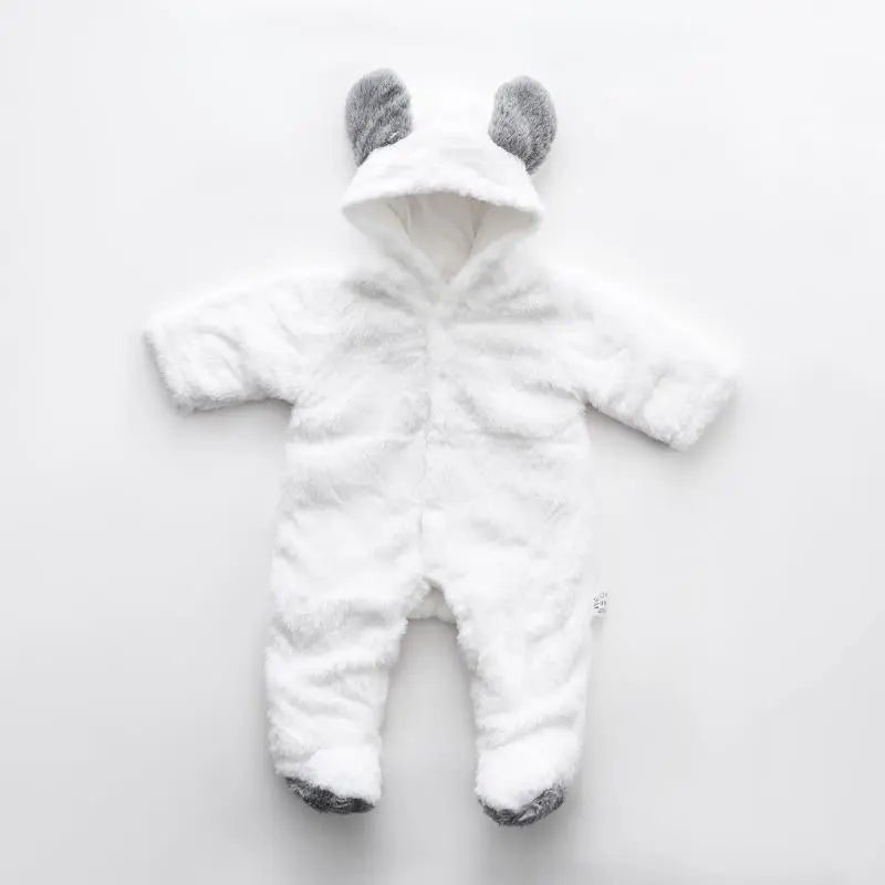 Ninos Kids storeBoys' White Fur RomperRompers & SleepsuitsGeneric