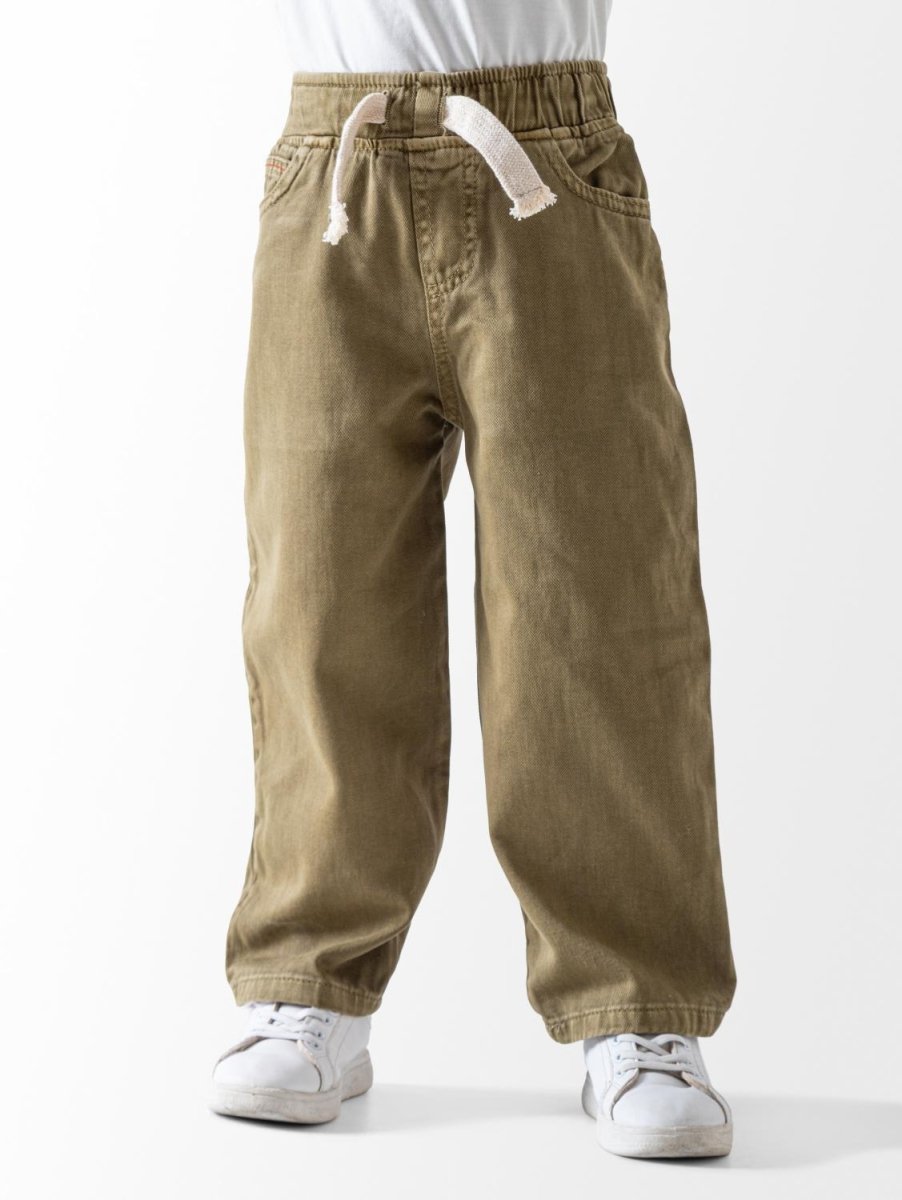 Ninos Kids storeBoys' Olive Wide Leg Gabardine PantsTrousers & PantsNINOS