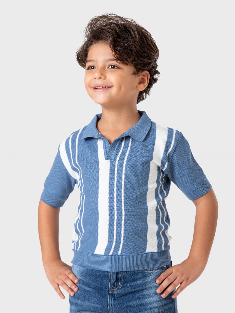 Ninos Kids storeStriped Knitted Polo ShirtPolosNINOS
