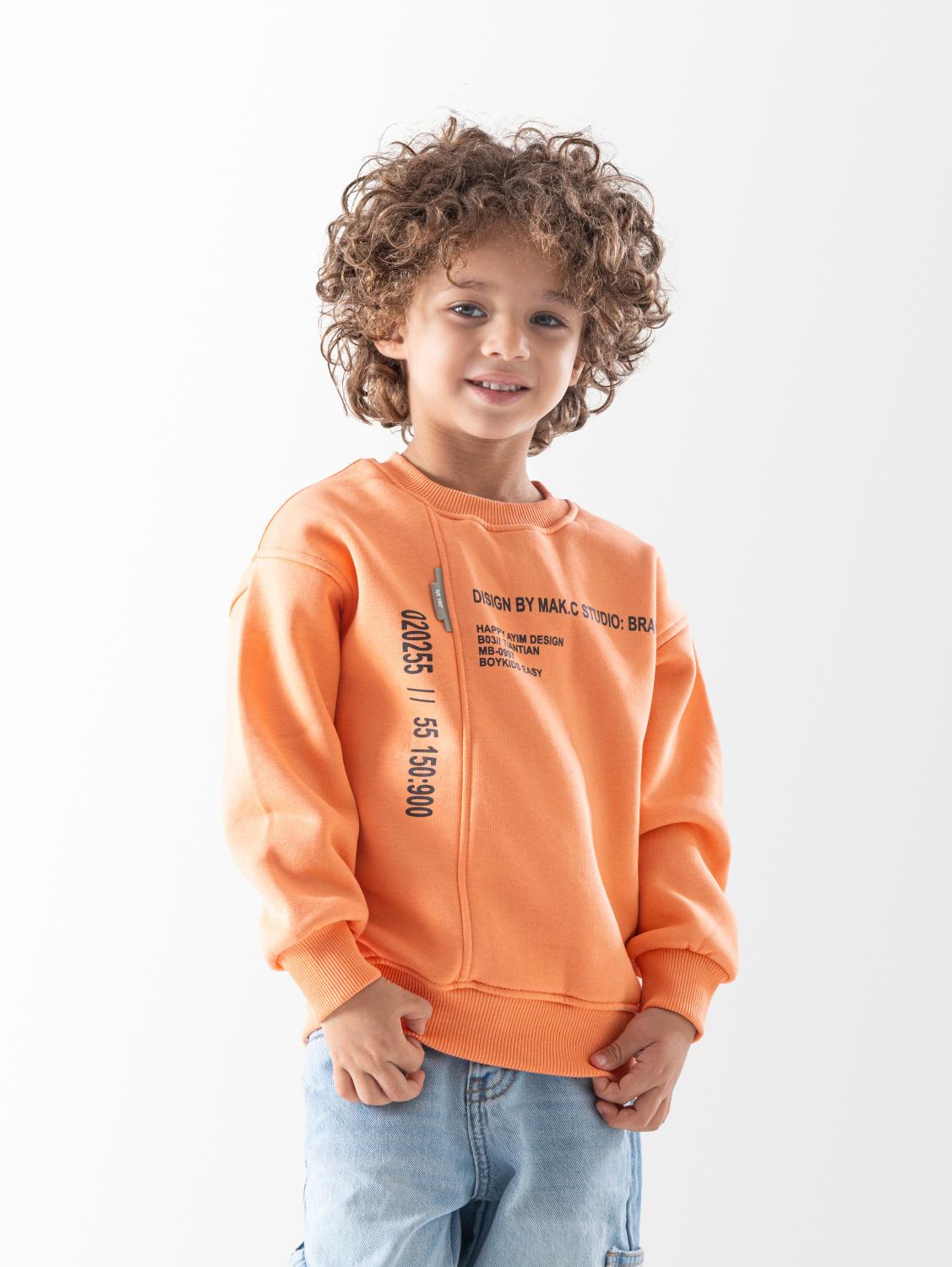 Ninos Kids storeBoys' Orange Design SweatshirtSweatshirtsNINOS