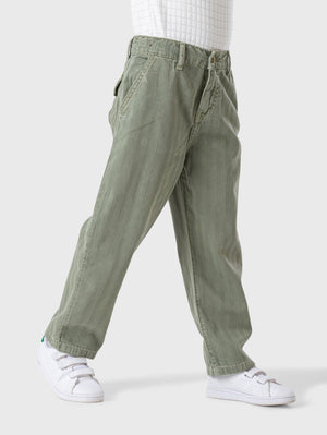 Wide Leg Gabardine Striped