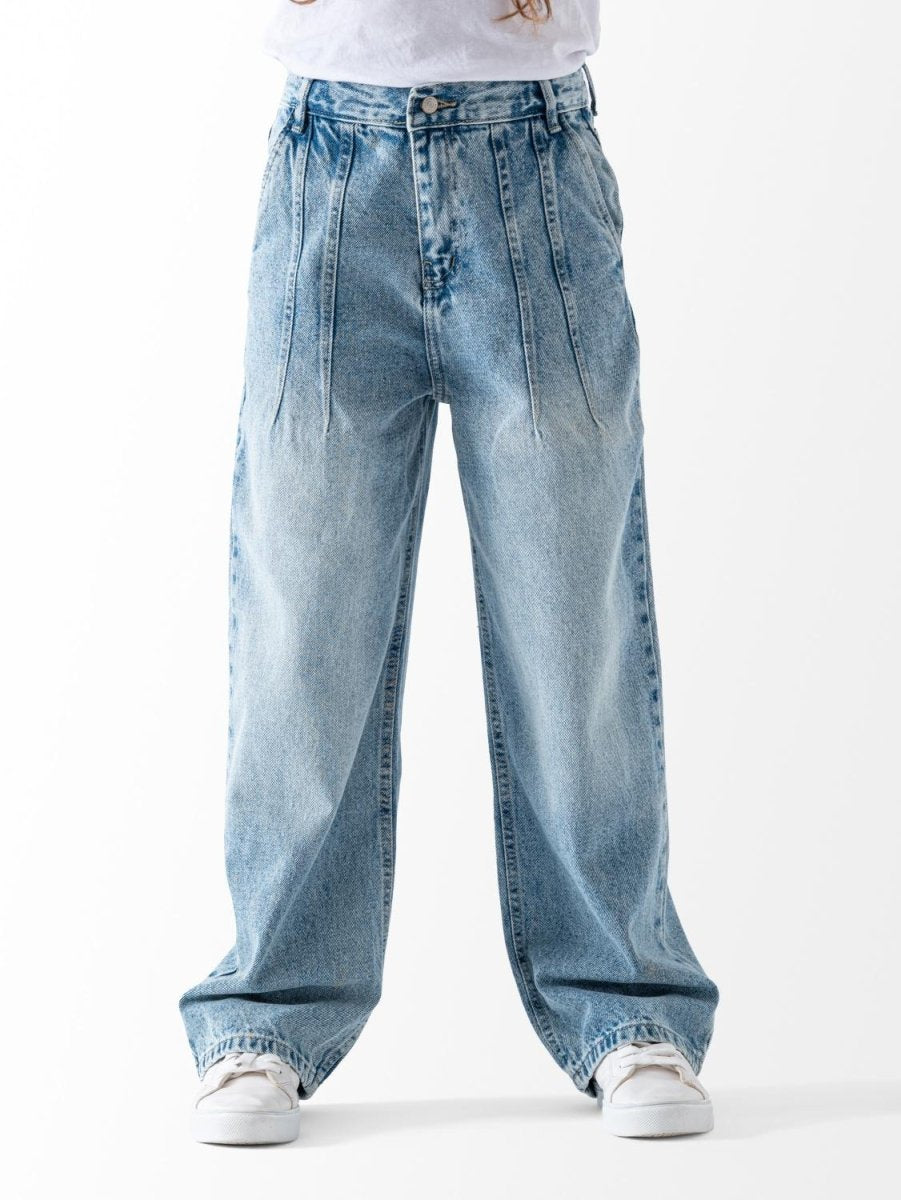 Ninos Kids storeGirls' Medium Denim Wide Leg JeansJeans pantsNINOS