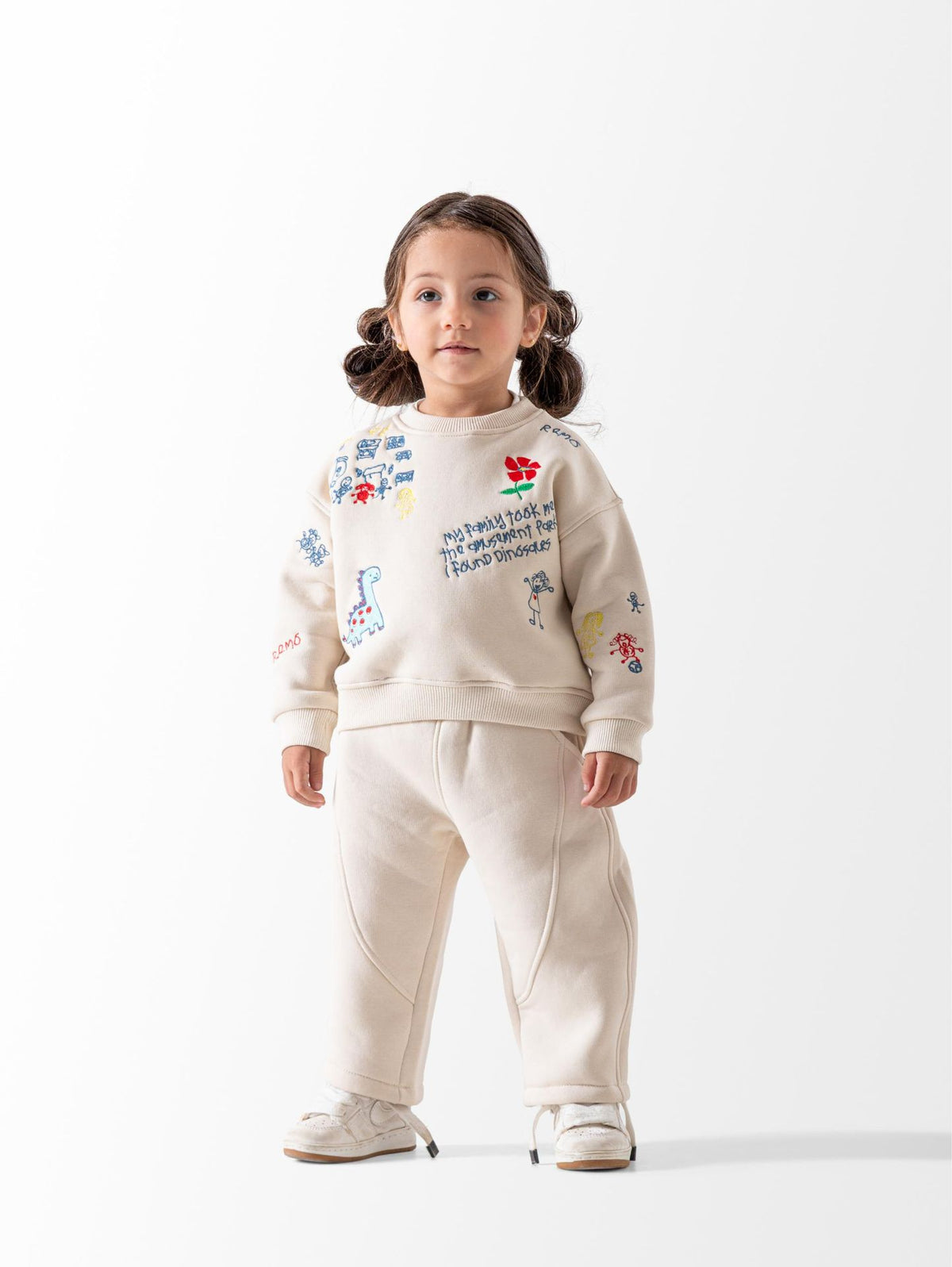 Baby Girls' Off-White Remo 2-Piece Pyjama Set