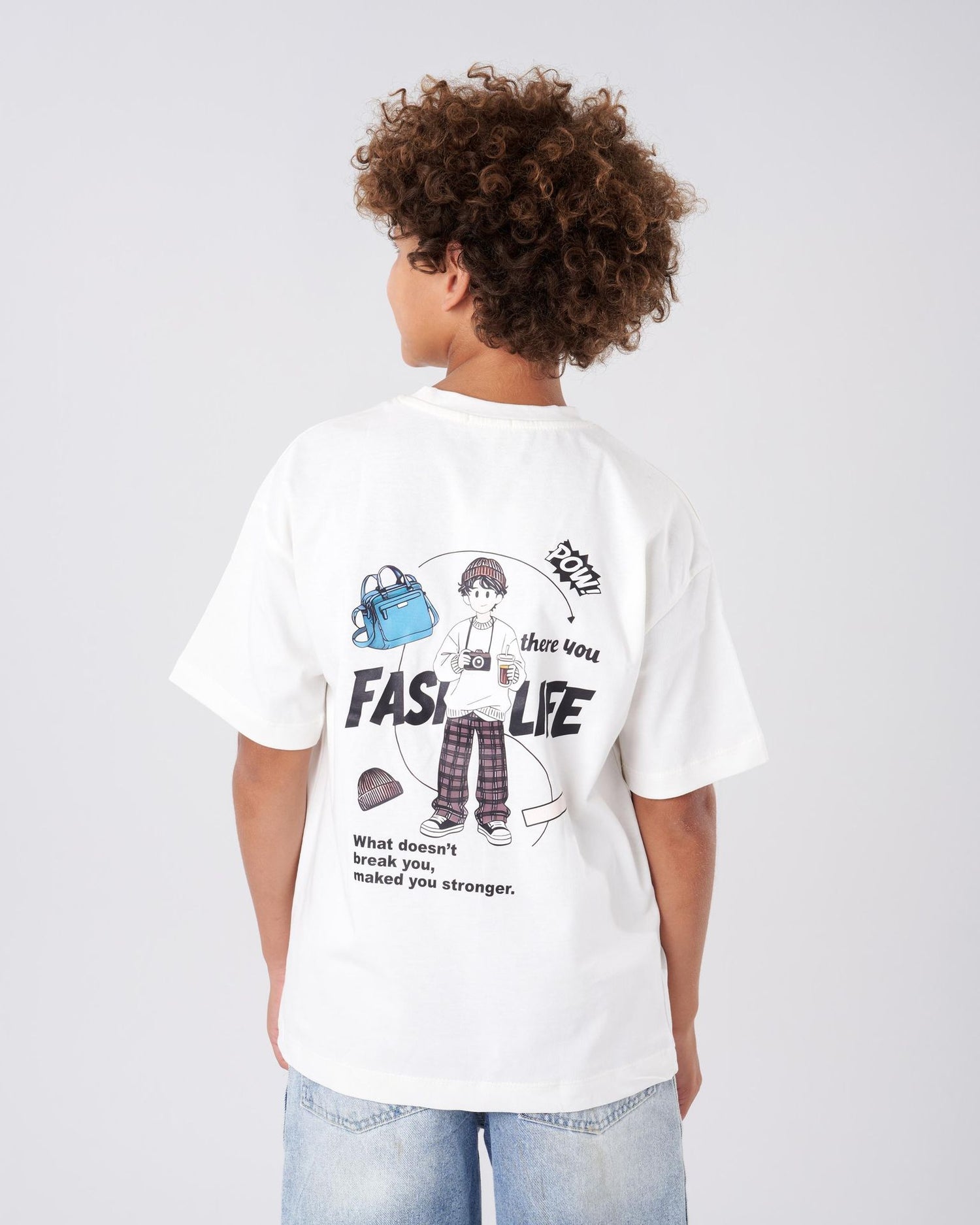 Boys' White Fast Life T-Shirt