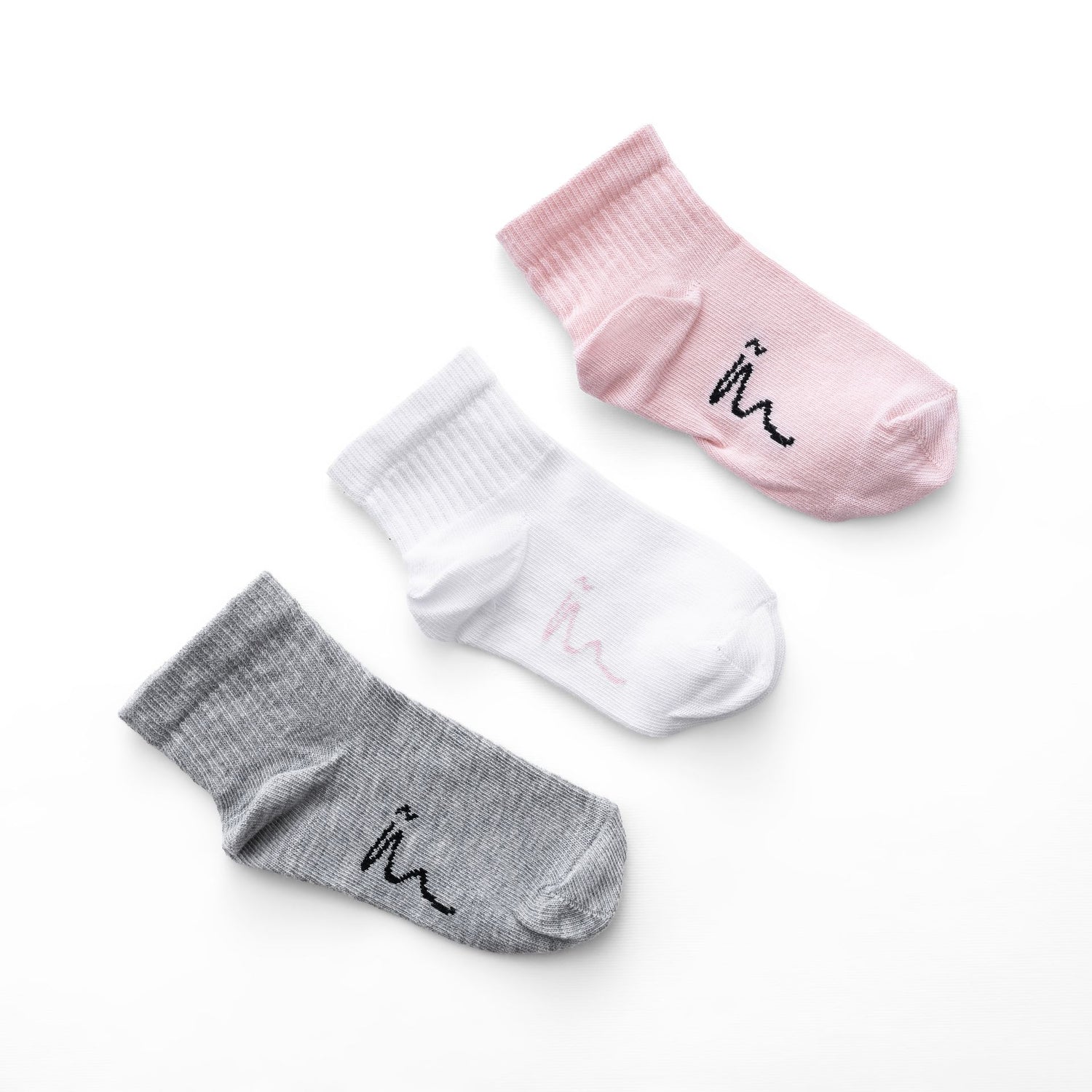 Girls' WH-RO-GR Half 3-Piece Socks