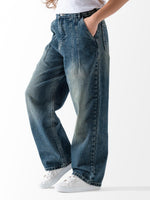 Ninos Kids storeGirls' Dirty Denim Wide Leg JeansJeans pantsNINOS