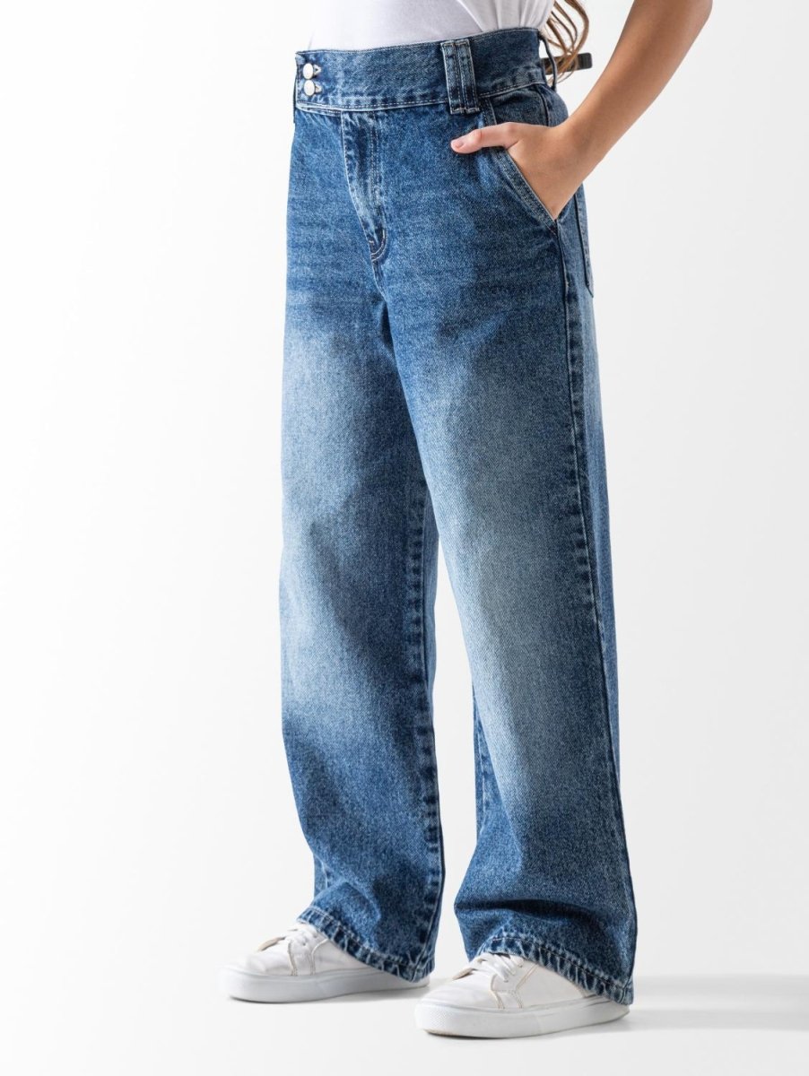 Ninos Kids storeGirls' Dark Denim Wide Leg JeansJeans pantsNINOS