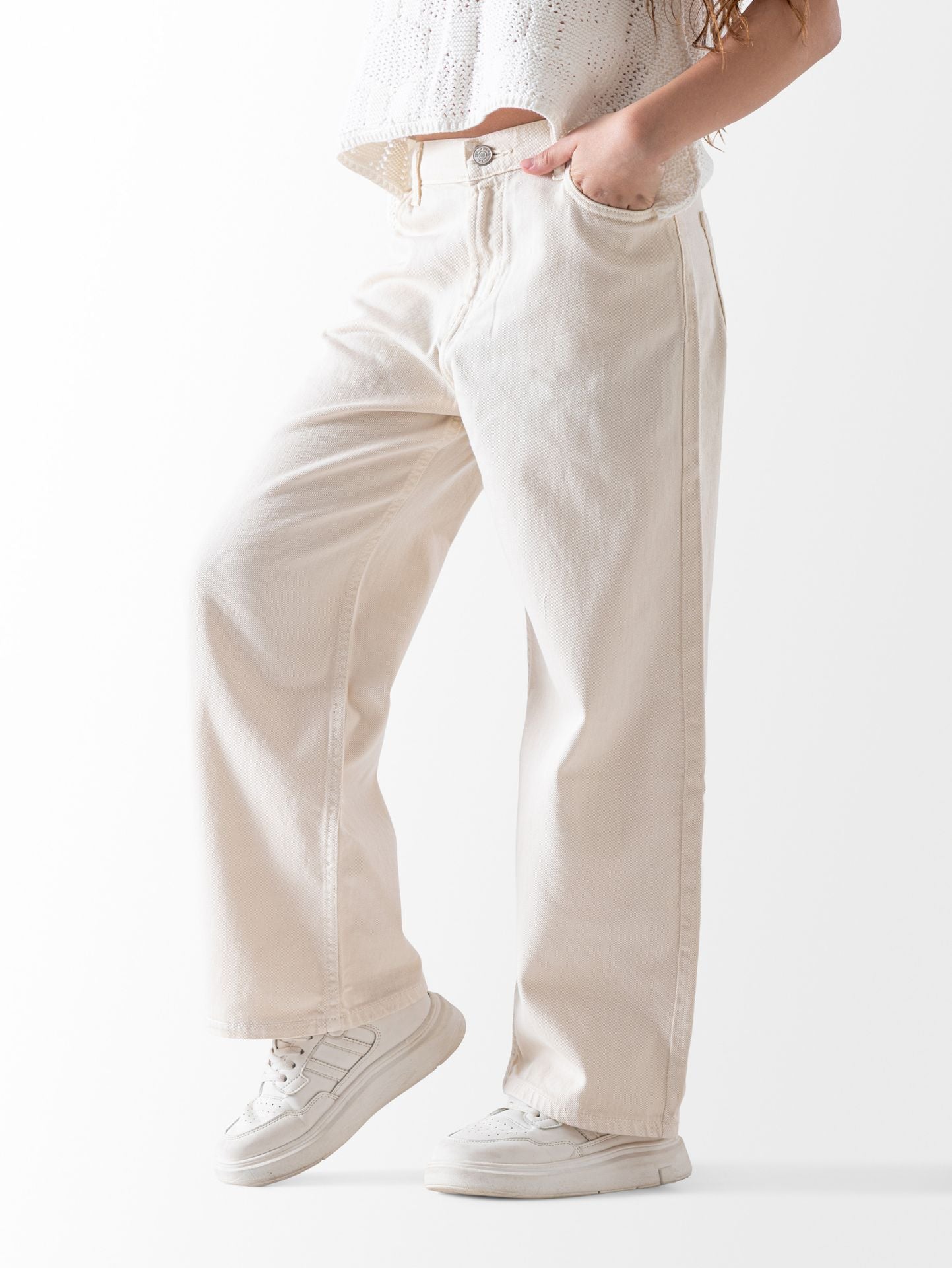 Wide Leg Gabardine Pant