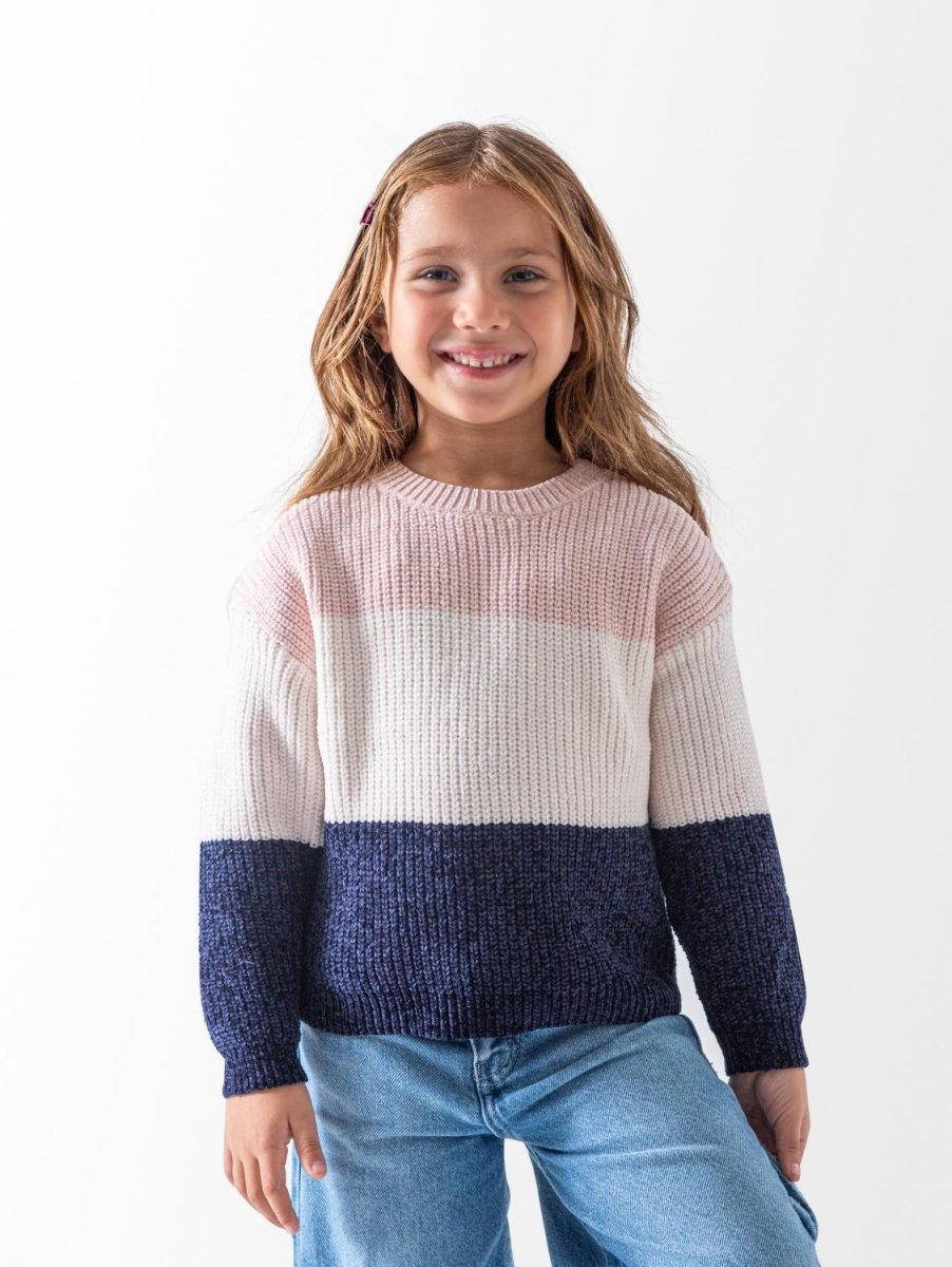 Ninos Kids storeGirls' Pink Striped PulloverPulloversNINOS