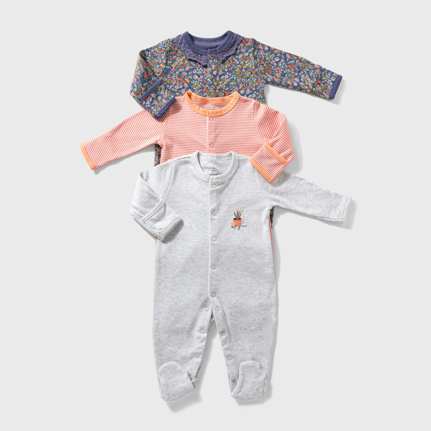 Ninos Kids storeGrow 3 - Pack BodysuitRompers & SleepsuitsNINOS