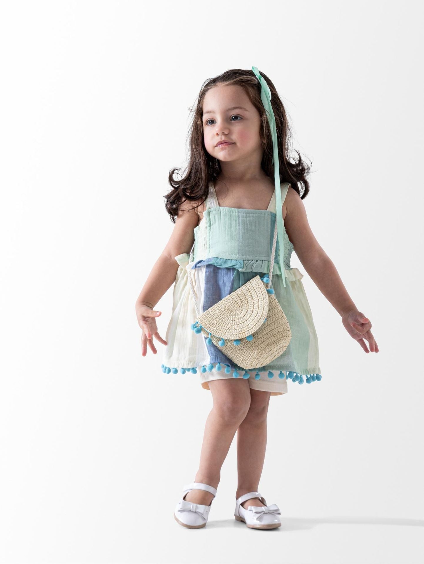 Colorful Dress with Bag