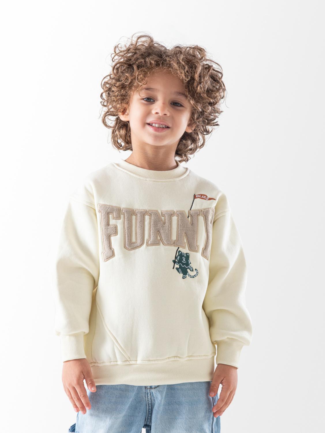 Ninos Kids storeBoys' Crème Funny SweatshirtSweatshirtsNINOS
