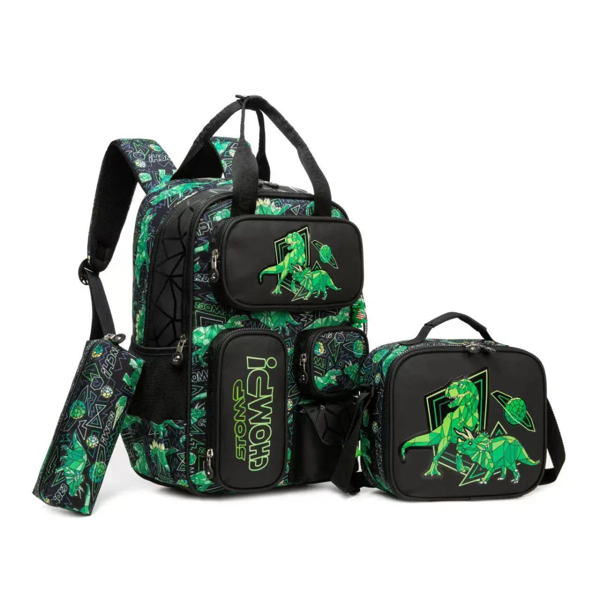 Ninos Kids storeDino 3PCS BackpackBag set طقم شنط مدرسةJasmin