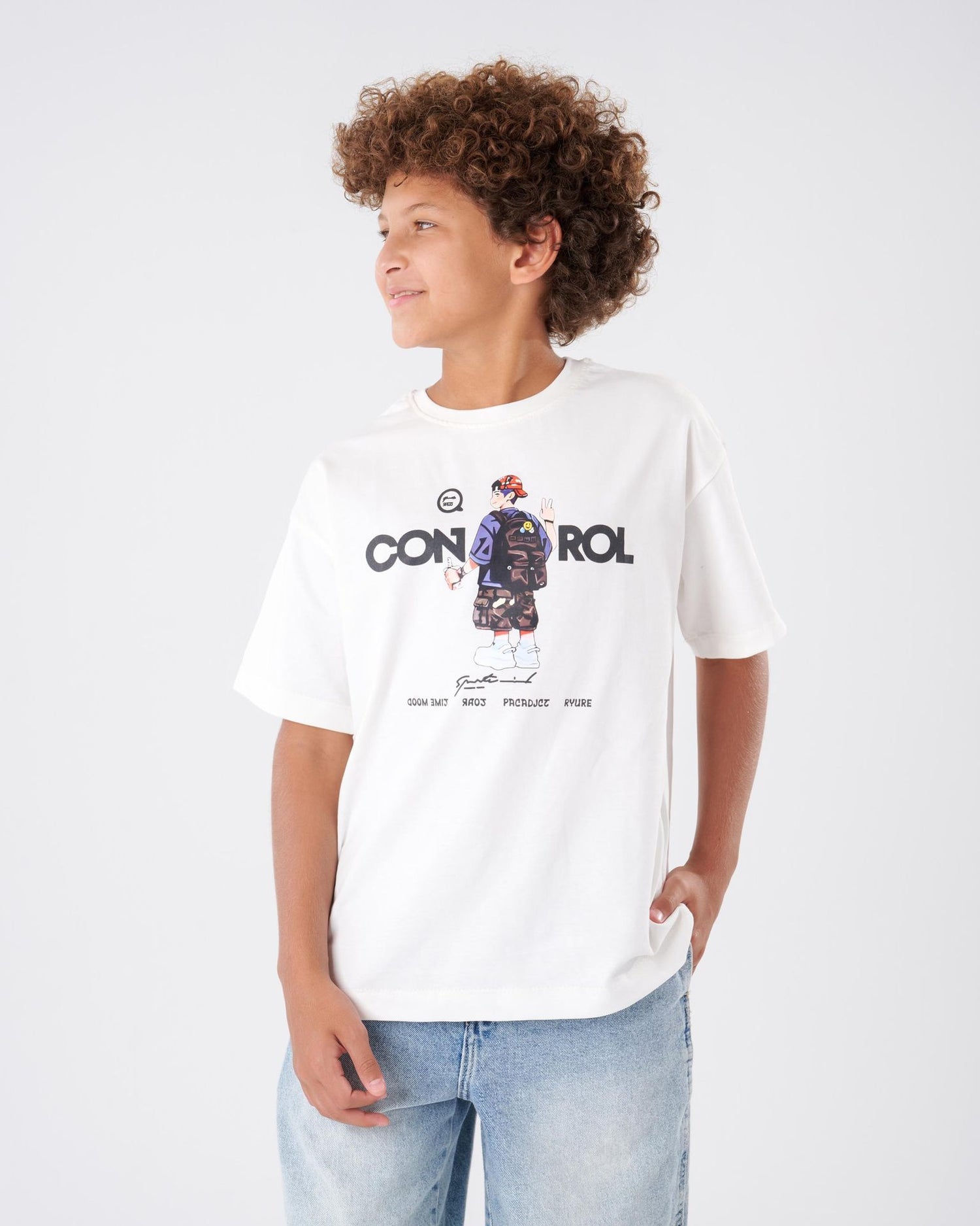 Boys' White Control T-Shirt