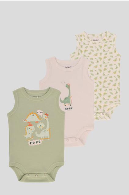 Ninos Kids storeDUDE 3PCS Cut Body SuitBodysuitsJUNIOR
