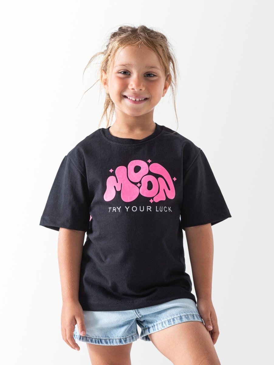 Ninos Kids storeGirls' Black Moon T-ShirtT-ShirtsNINOS