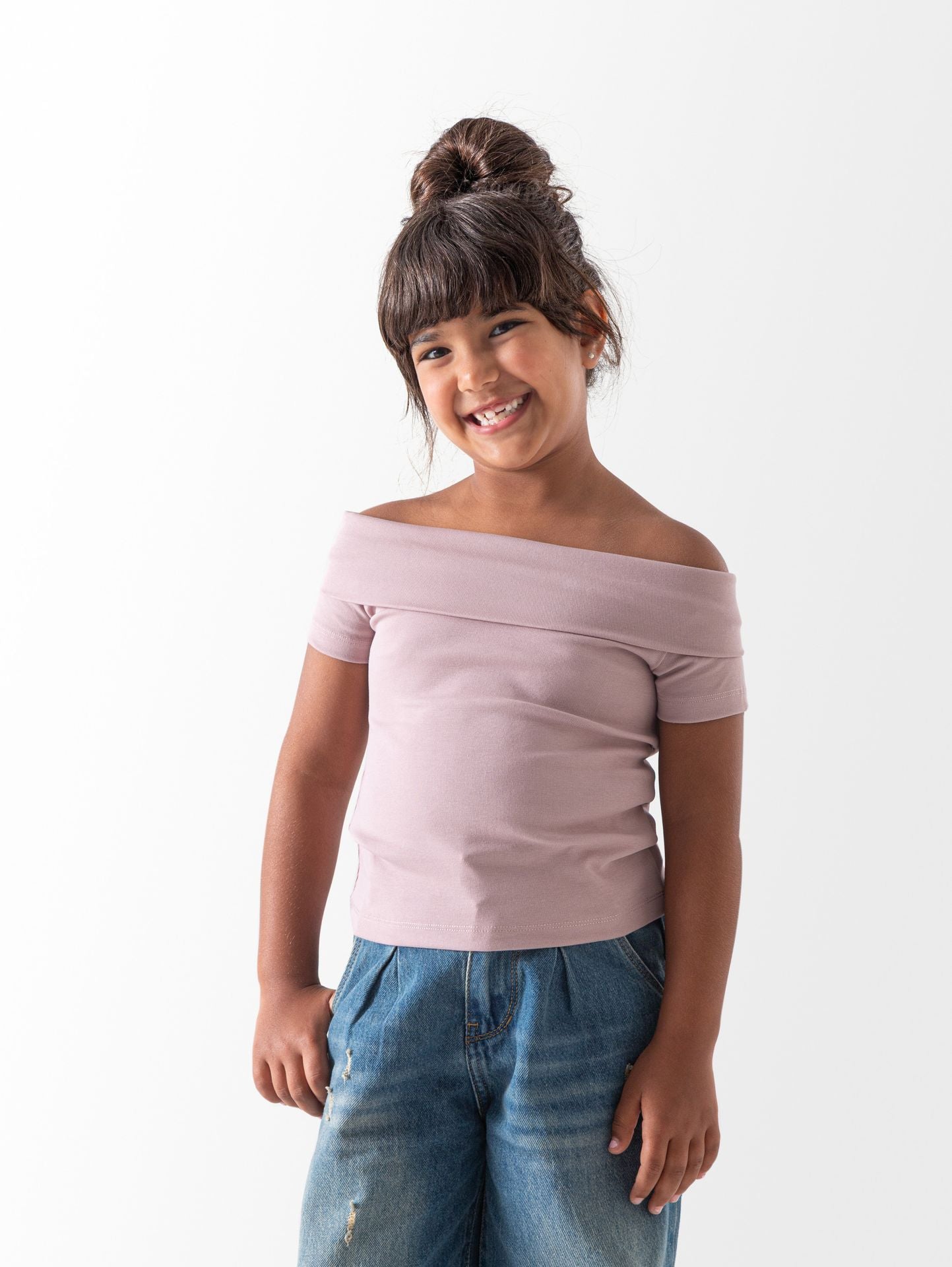 Ninos Kids storeOff Shoulder Ripped T-ShirtT-ShirtsNINOS