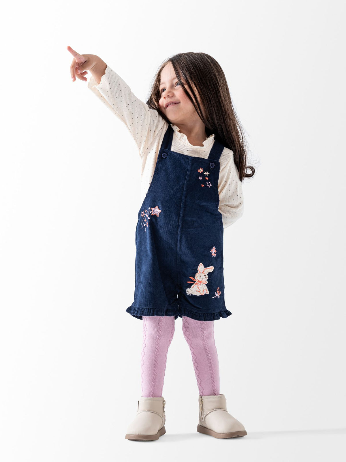 Baby Girls' Navy Rabbit 2-Piece Occasion Set
