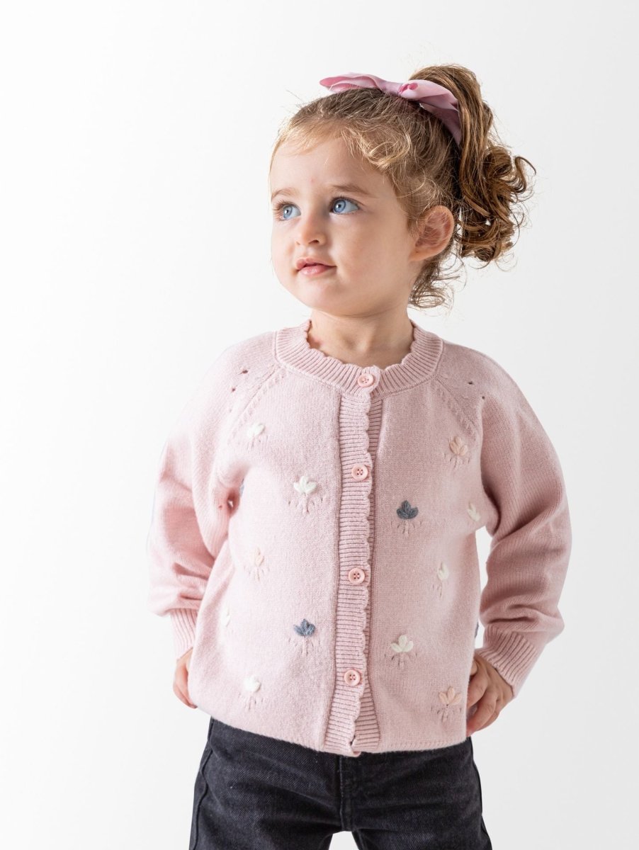 Ninos Kids storeBaby Girls' kashmir Flowers Cardigan PulloverPulloversNINOS