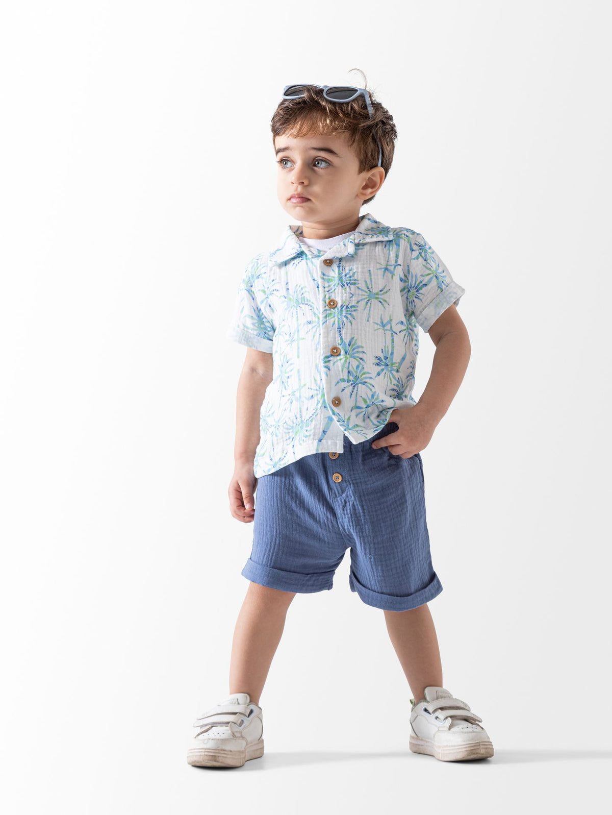 Ninos Kids storePalm tree 3PCS Short SetØ·Ù‚Ù… Ø®Ø±ÙˆØ¬Generic
