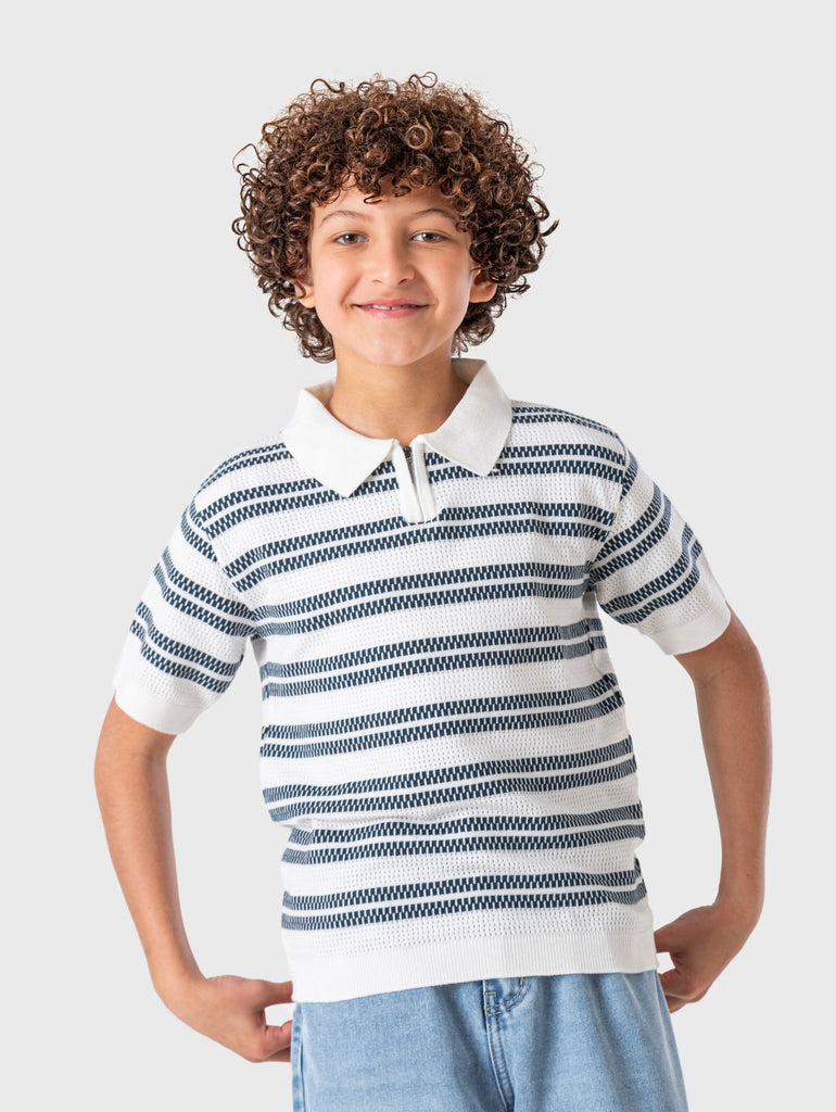Striped Knitted Polo
