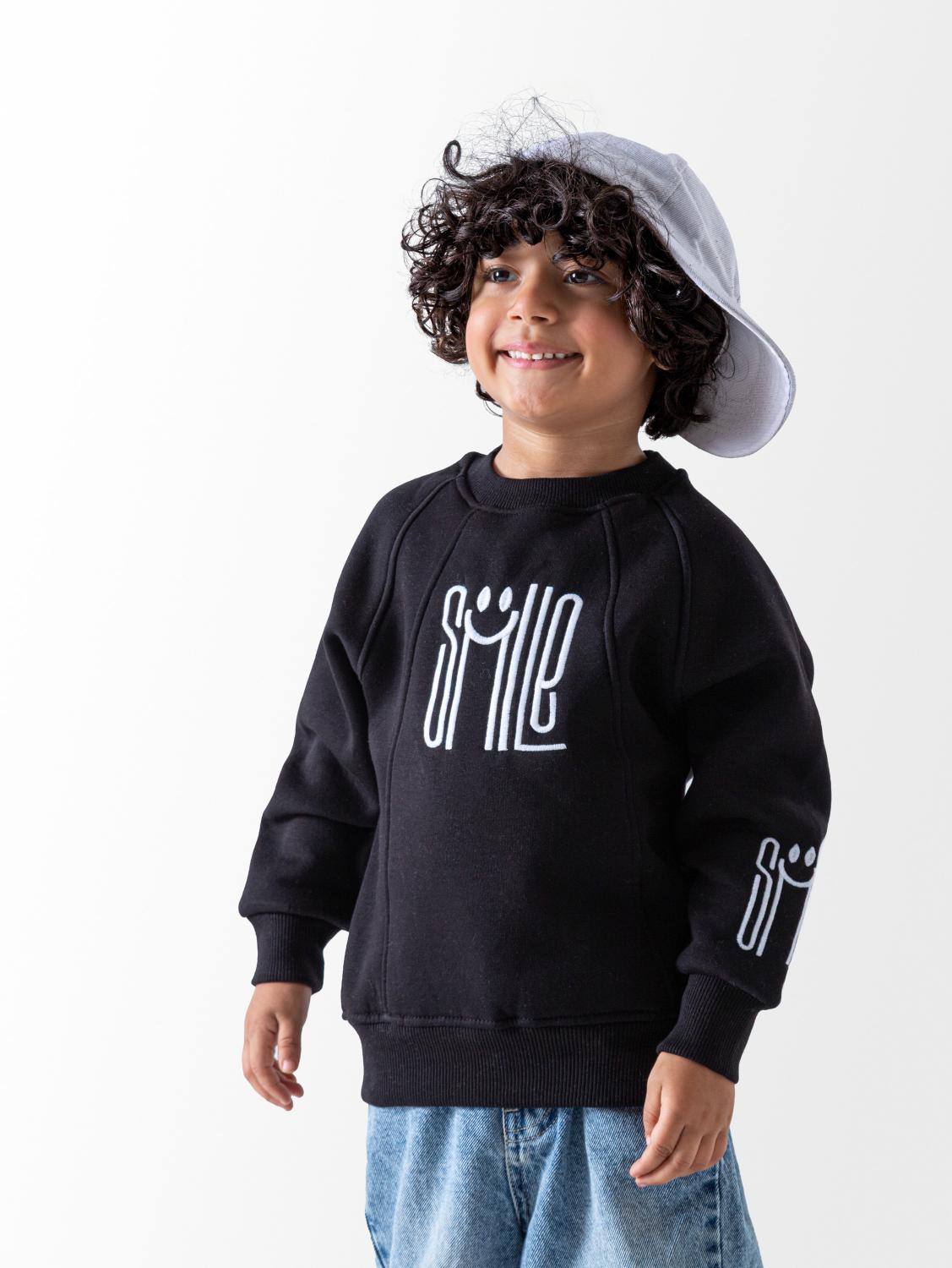 Ninos Kids storeBoys' Black Smile SweatshirtSweatshirtsNINOS