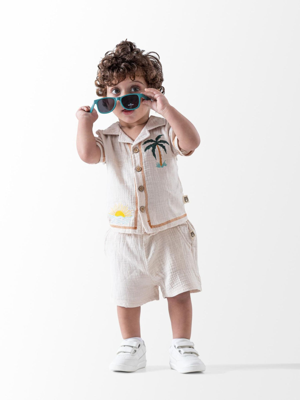 Ninos Kids storePalm 3PCS Short Setطقم خروجGeneric