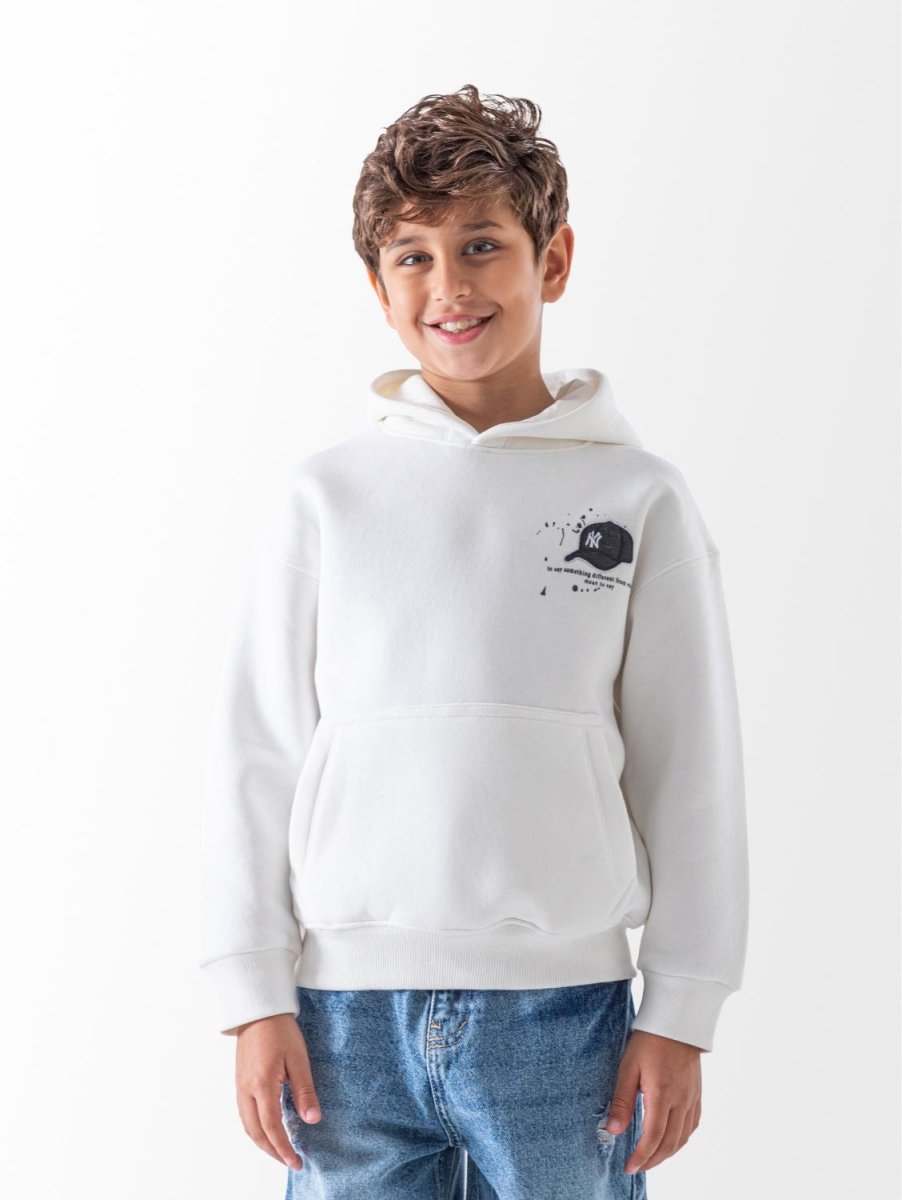 Ninos Kids storeBoys' White Heterophemize HoodieHoodiesNINOS