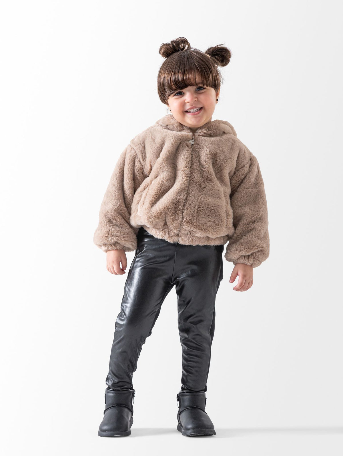 Ninos Kids storeBaby Girls' Coffe Faux Fur JacketJacketsNINOS