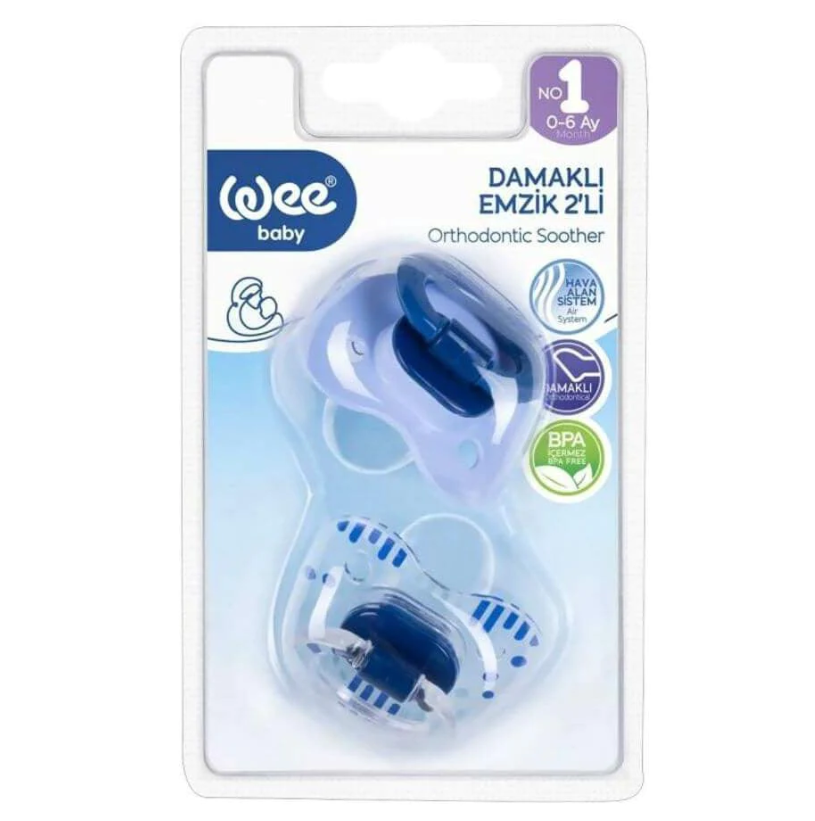 2 Pcs Orthodontical Soother 0-6