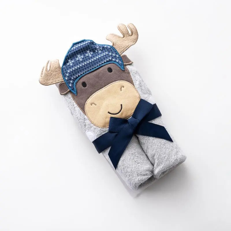 Winter Moose Hooded Towel